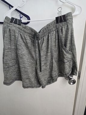 Women's Gray Heather Lounge Shorts - Comfortable Drawstring